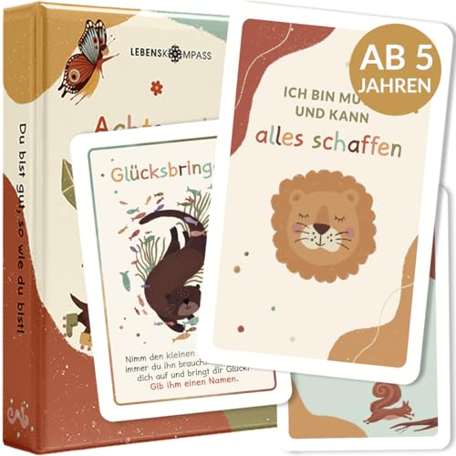 Lebenskompass Affirmationskarten Kinder - 40 Achtsamkeitskarten für Kinder für positives Denken, Selbstliebe, Mut und Dankbarkeit Lebenskompass Affirmationskarten Kinder - 40 Achtsamkeitskarten für Kinder für positives Denken, Selbstliebe, Mut und Dankbarkeit von LEBENSKOMPASS