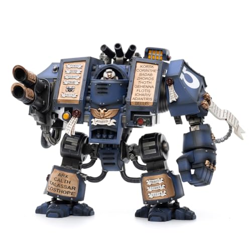 JOYTOY Warhammer 40K Space Marines Ultramarines Ehrwürdiger Dreadnought 20 cm Maßstab 1/18 Sammel-Actionfigur mit exquisitem Design, Geschenke für Fans & Sammler von LEBOO