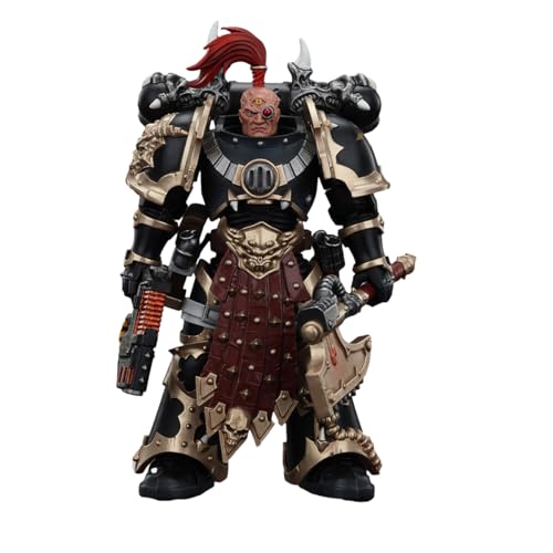 JoyToy Warhammer 40K 1/18 Actionfigur Chaos Space Marines Black Legion gewählt mit Plasma Pistole und Power Axt von LEBOO
