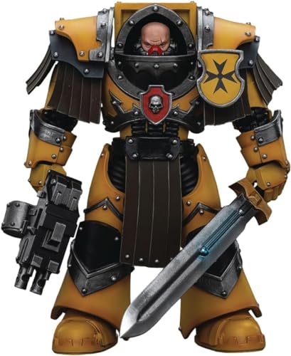 LEBOO JOYTOY The Horus Heresy Imperial Fists Legion Cataphractii Terminator Squad Legion Cataphractii Sergeant with Power Sword 12,2 cm Collectible Model Gifts von LEBOO