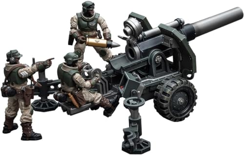 LEBOO JOYTOY Warhammer 40K Astra Militarum Ordnance Team mit Bombast Field Gun Maßstab 1:18 Sammelfreude Spielzeug Militär Actionfigur von LEBOO