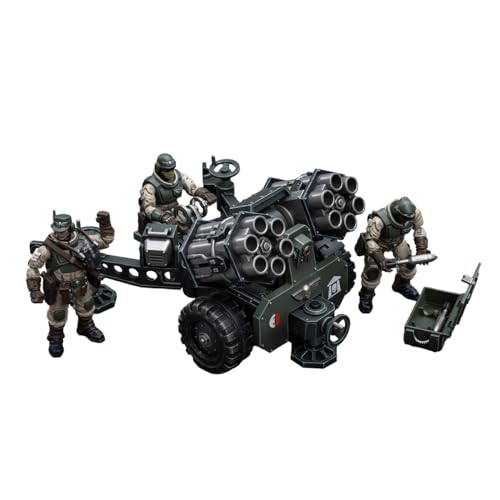 LEBOO JOYTOY Warhammer 40K Astra Militarum Ordnance Team mit Malleus Raketenwerfer Joy Spielzeug 1/18 Actionfigur Military Collection Modelle von LEBOO