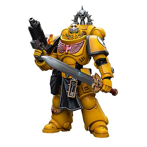 LEBOO JOYTOY Warhammer 40k 1/18 Actionfigur Imperial Fäuste Lieutenant mit Power Faust Joy Spielfiguren von LEBOO