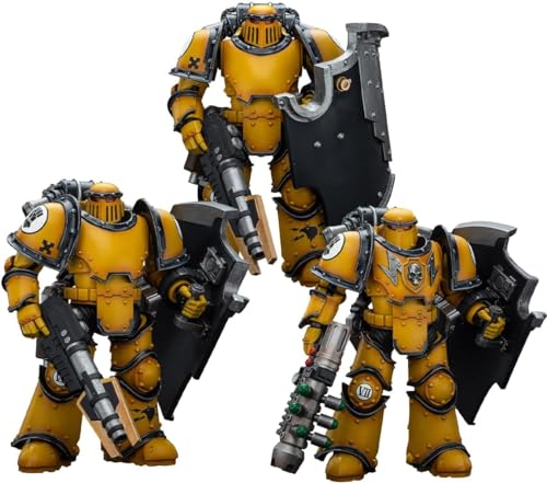 LEBOO JOYTOY Warhammer 40k Imperial Fists Legion MkIII Breacher Squad Figure Pack of 3, 12.2 cm Collectible Model Gifts von LEBOO