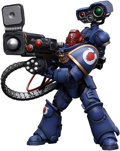 LEBOO JOYTOY Warhammer 40k Ultramarines Desolation Sergeant with Vengor Launcher 1:18 Scale Action Figure Joy Toy Figures von LEBOO