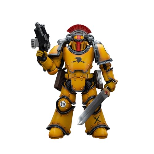 LEBOO JOYTOY Warhammer Imperial Fists Legion MkIII Tactical Squad Sergeant with Power Sword 12,2 cm Collectible Model Gifts von LEBOO