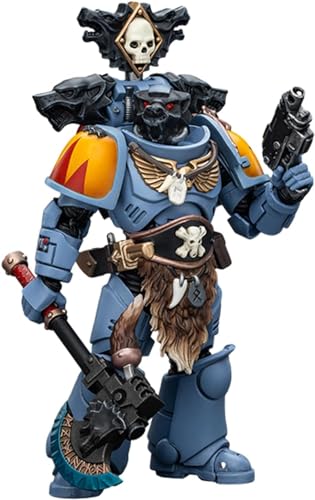 LEBOO JoyToy Warhammer 40k Space Marines Space Wolves Claw Pack Brother Olaf 1:18 Scale 11.7 cm Collectible Action Figure von LEBOO
