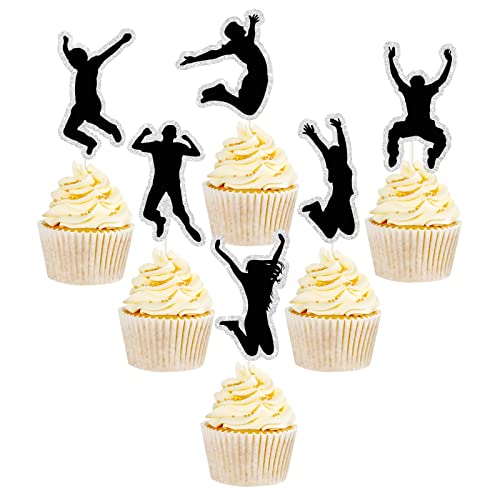 Trampolin-Cupcake-Topper, Trampolin-Sport-Mottoparty-Dekoration – Jump-Babyparty-Gastgeschenke – Let's Jump Hochzeits-Party-Dekorationen Trampolin-Cupcake-Topper, Trampolin-Sport-Mottoparty-Dekoration – Jump-Babyparty-Gastgeschenke – Let's Jump Hochzeits-Party-Dekorationen von LECAKTO