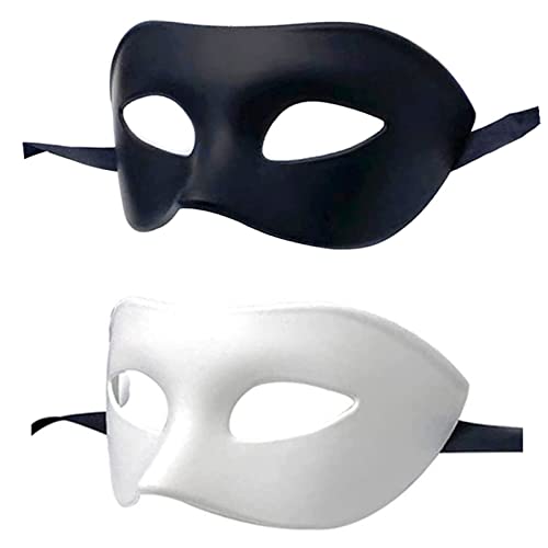 Maskerade Herren Damen Griechisch venezianische Party Maskenmasken Masken Halbgesichtsmasken mythologisch griechisch geeignet für Halloween Weihnachten Di Gras Party Einheitsgröße, weiß + schwarz, 2 Maskerade Herren Damen Griechisch venezianische Party Maskenmasken Masken Halbgesichtsmasken mythologisch griechisch geeignet für Halloween Weihnachten Di Gras Party Einheitsgröße, weiß + schwarz, 2 von LECMACY