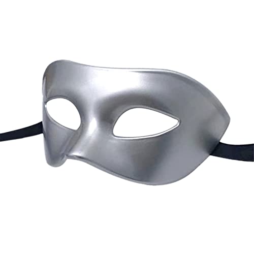 Maskerade-Maske für Männer und Frauen, griechische venezianische Party, Mardi Gras, halbe Augen, mythologische griechische Masken, geeignet für Halloween Weihnachten Di Gras Party, Silber, 1 Stück Maskerade-Maske für Männer und Frauen, griechische venezianische Party, Mardi Gras, halbe Augen, mythologische griechische Masken, geeignet für Halloween Weihnachten Di Gras Party, Silber, 1 Stück von LECMACY