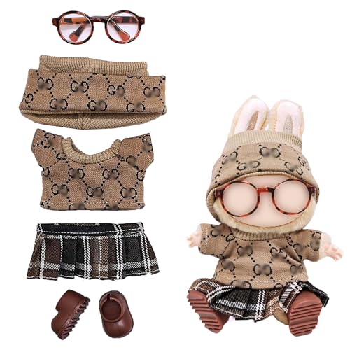 5-teiliges Kleidungsset für 17 cm große Puppen, Lobuboo Mode-Kleidungszubehör, Outfit geeignet für 17 cm große Puppe, weicher Pullover, Bekleidungsersatz 5-teiliges Kleidungsset für 17 cm große Puppen, Lobuboo Mode-Kleidungszubehör, Outfit geeignet für 17 cm große Puppe, weicher Pullover, Bekleidungsersatz von LECOYOYO