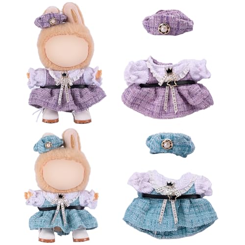 Puppenkleidung, exquisites Kleidungsset für 17 cm große Accessoires, Anzug für Lalabubu-Puppen-Outfits, Zubehör, luxuriöses Designer-Kleid + Haarband (ohne Puppe) von LECOYOYO