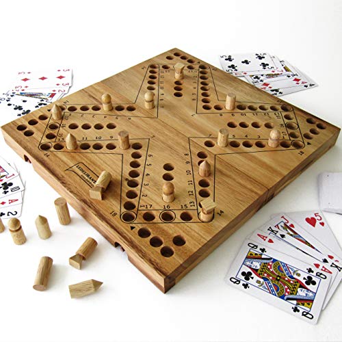 TOC Spiel oder TOCK, 2-4 Spieler, Brettspiel aus umweltfreundlich Massivholz entspricht den CE Normen. Marke Le Délirant. Einfache Aufbewahrung zum Mitnehmen oder auf Reisen. Kleine kanadische Pferde. von LEDELIRANT