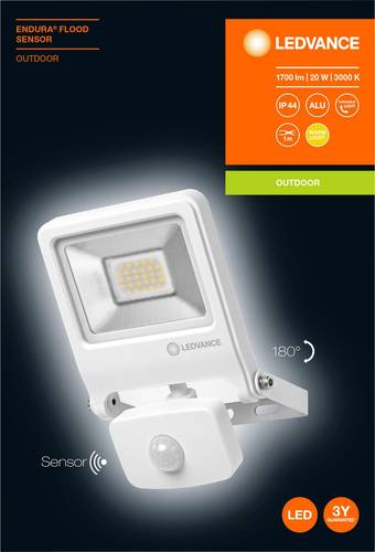 LEDVANCE ENDURA® FLOOD Sensor Warm White L 4058075239692 LED-Außenstrahler mit Bewegungsmelder 20W von LEDVANCE