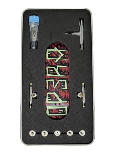 LEEFAI 29 mm Pro Griffbrett komplett 29 x 96 mm Holzdeck, UV-Druck, Pro Leefai 4.0 Trucks Regular Kingpins, 5 Urethan-Lagerräder, OP3RA V3, Handstyle von LEEFAI