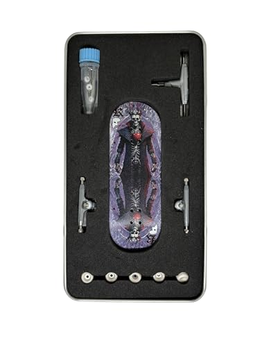 LEEFAI 34 mm Pro Griffbrett Komplett-Set, 34 x 96 mm Finger-Skateboard aus Ahornholz, 4,0 Mini-Finger-Skateboard-Achsen, Urethan-Lagerräder, Op3ra V3-Undead Jack LEEFAI 34 mm Pro Griffbrett Komplett-Set, 34 x 96 mm Finger-Skateboard aus Ahornholz, 4,0 Mini-Finger-Skateboard-Achsen, Urethan-Lagerräder, Op3ra V3-Undead Jack von LEEFAI