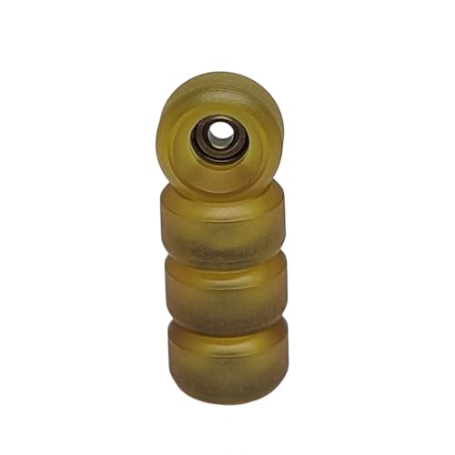 LEEFAI Pro Fingerboard Wheels (Rollen)-75d Urethane Handmade Mini Finger Skateboard Wheel (Räder)-Measure 7.8 * 4.8mm (Amber) von LEEFAI