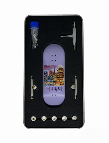 LEEFAI Pro Fingerboard Complete maples Wood, Mini Finger Skateboard Setup, 34 x 96 mm, Op3ra v2-Orient Vibes LEEFAI Pro Fingerboard Complete maples Wood, Mini Finger Skateboard Setup, 34 x 96 mm, Op3ra v2-Orient Vibes von LEEFAI