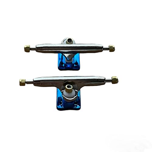 LEEFAI Pro Fingerboard Trucks Mini Finger Skateboard Achsen-Regular Kingpin-Upgraded v2 baseplate with Hardware-Baseplate Color and Size (32 mm, Blau) von LEEFAI