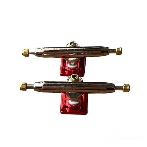 LEEFAI Pro Fingerboard Trucks Mini Finger Skateboard Achsen 4.0-Regular Kingpin-Upgraded v2 baseplate with Hardware-Baseplate Color and Size (32 mm, Rot) von LEEFAI
