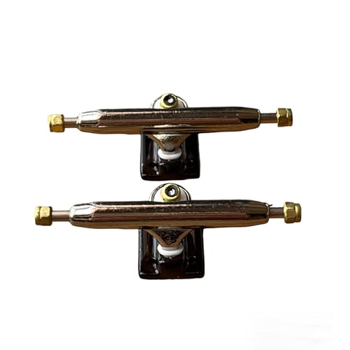 LEEFAI Pro Fingerboard Trucks Mini Finger Skateboard 4.0-Regular Kingpin-Upgraded v2 baseplate with Hardware-Baseplate Color and Size (32 mm, Schwarz) von LEEFAI