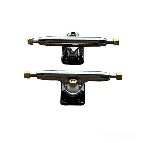 LEEFAI Pro Fingerboard Trucks 32/34/36mm 4.0-Regular Kingpin-Upgraded v2 baseplate with Hardware-Baseplate Color and Size (34 mm, Schwarz) von LEEFAI