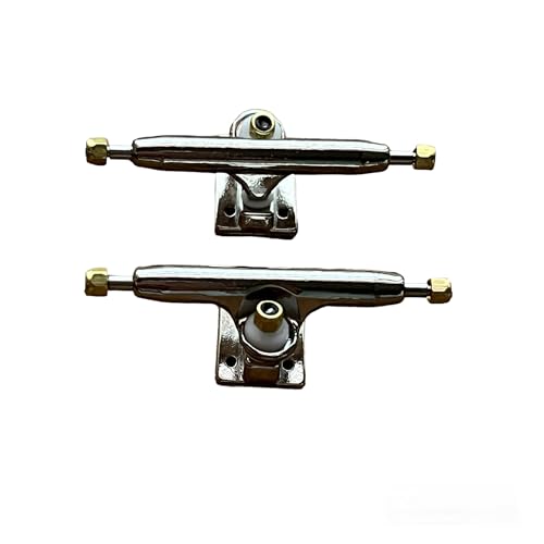 LEEFAI Pro Fingerboard Trucks Mini Finger Skateboard Achsen 4.0-Regular Kingpin-Upgraded v2 baseplate with Hardware-Baseplate Color and Size (36 mm,Silber) von LEEFAI