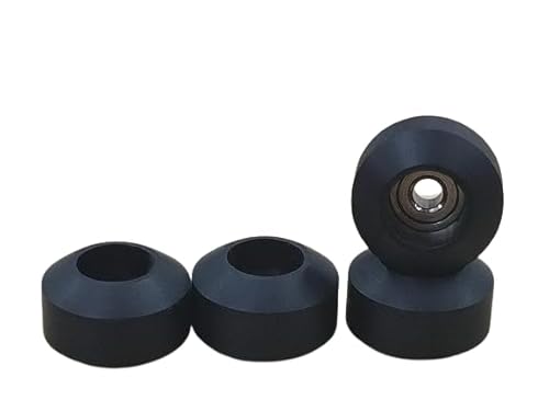 Leefai Pro Fingerboard Wheels (Rollen) - 75d Urethane Handmade Mini Finger Skateboard Wheel (Räder)-Measure 7.5 * 4.5mm (Black) von LEEFAI