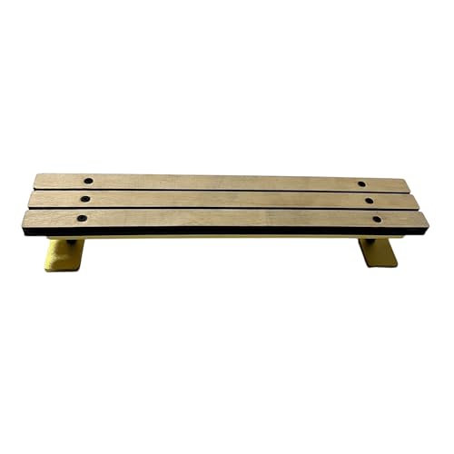 LEEFAI Pro Wood Fingerboard Park Bench 25.0 cm Street mini FingerSkate Obstacle - Unassemble (Gold) von LEEFAI