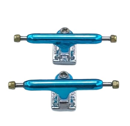 Leefai Pro Fingerboard Trucks (Achsen) 34mm G3 Blue Plating Hanger Inverted Style with Pivot Cups-Hanger Color (blau) von LEEFAI