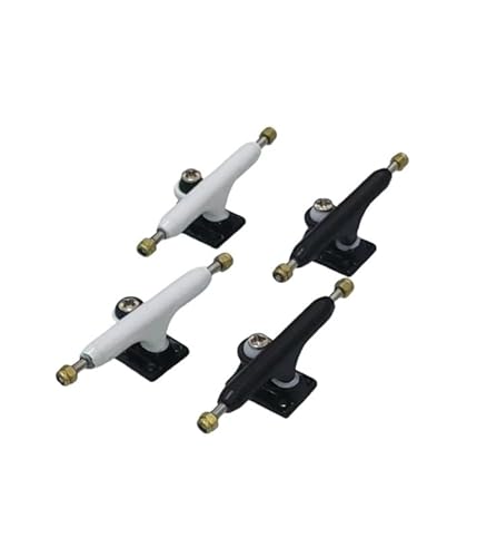 2Sets of Leefai Pro Fingerboard Trucks (Achsen) 34mm G3 Inverted Style- Pro Mini Finger Skateboard Truck with Single Axles and Pivot Cups-White+Black Colors von LEEFAI
