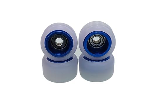 LEEFAI Pro Fingerboard Wheels (Rollen) -Handmade Alloy core Mini Finger Skateboard Wheel (Räder)-Measure 7.8 * 4.8mm (Blau) von LEEFAI