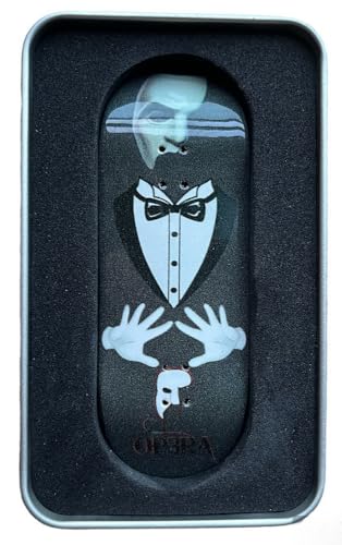 Leefai Pro Finger Skateboard Deck 34 * 96mm Op3ra V2 Handmade Wood Decks 5 Layer UV Printing Graphic (The Suit) von LEEFAI