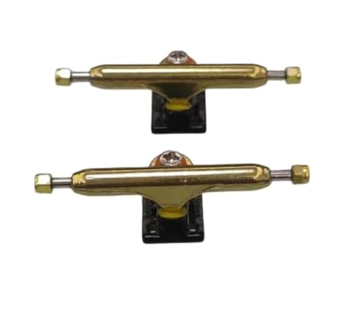 Leefai Pro Fingerboard Trucks (Achsen) 34mm G3 Gold Hanger Inverted Style- Pro Mini Finger Skateboard Truck with Single Axles and Pivot Cups-Hanger Color (Gold) von LEEFAI