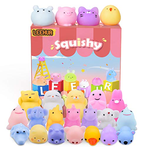 Squishy Kawaii Set 20 Stück Mini Mochi Squishy, Squishy Mochi ,Fidget Toy Mochi für Jungen und Mädchen Osterspielzeug (Zufälliger Stil und Farbe) von LEEHUR