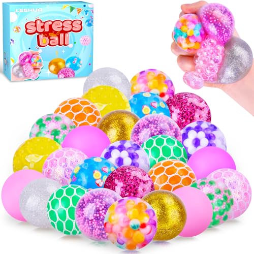 Mini Stressbälle 28 Stück Antistressball, Squishy Stressball für Geschenke für Geburtstagsfeiern Ostern Füller, Fidget Stress Ball für ADHS, Angst, OCD Angst abbauen und Beruhigung Mini Stressbälle 28 Stück Antistressball, Squishy Stressball für Geschenke für Geburtstagsfeiern Ostern Füller, Fidget Stress Ball für ADHS, Angst, OCD Angst abbauen und Beruhigung von LEEHUR