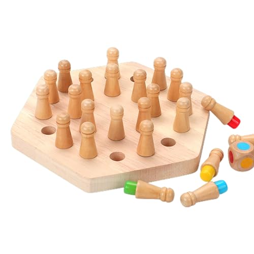 LEEINTO Holz Memory Match Schachspiel Memory Schach Frühes Demenz Spiel Teaser Spielzeug Holz Memory Spiel Familienspiel Memory Truhe von LEEINTO