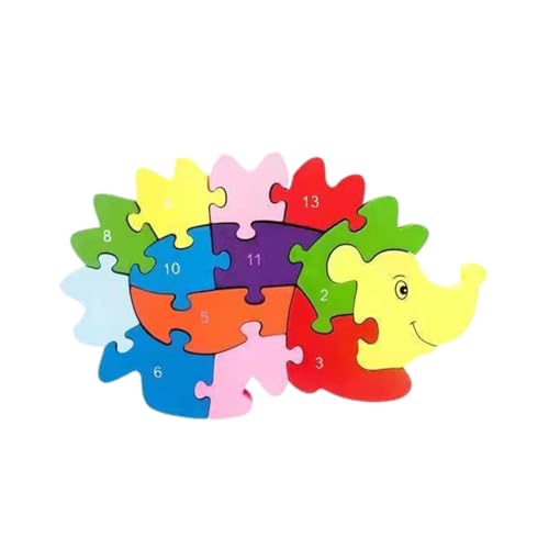 LEEINTO Holzblock Puzzle Teaser Spielzeug Holzpuzzle Tiere Montessori Kinder Lernpuzzlespiele Für Kinder Alter Von 3–6 Jahren Montessori Lernspielzeug von LEEINTO