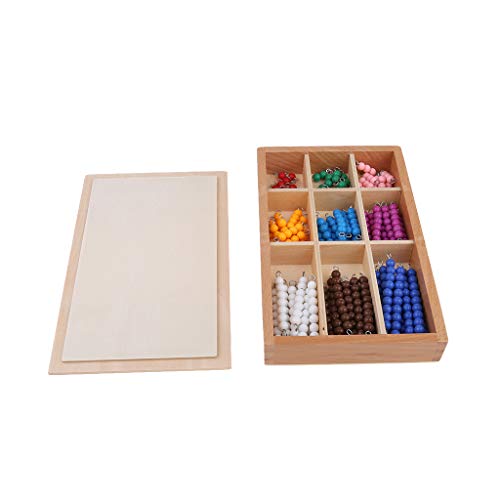 LEEINTO Montessori Materialien Pädagogisches Holz Buntes Schachbrett Perlen Mathe Spielzeug Spielzeug Für Kinder von LEEINTO