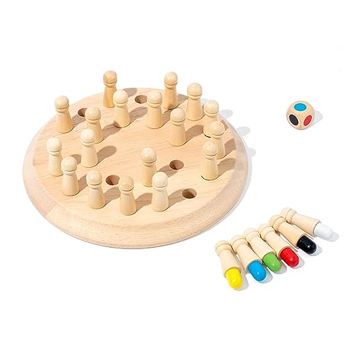 Schachspiel Aus Holz Spielzeug Memory Schachbrett Farbkognitives Brettspiel Lernspielzeug Für Vorschulkinder Geschenk Für Kleinkinder Brettspiel Für Erwachsene Lernbrettspiel Für Kinder Von 6–8 von LEEINTO