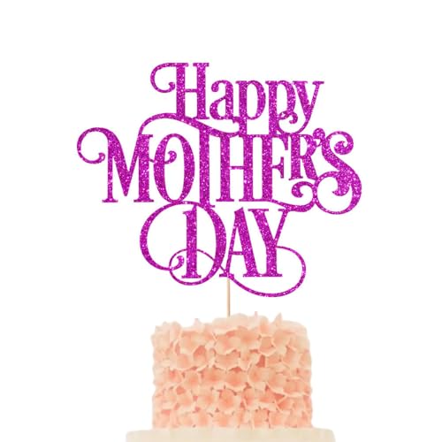 10 Stück Happy Mothers Day Tortenaufsätze Glitzer Kuchen Topper für Muttertag Cupcake Dekorationen Muttertag Party Dekorationen von LEEMASING