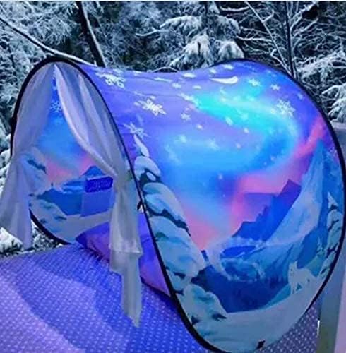 Schlafzelte Fantasy Fun Faltbar Play Pop up Outdoor Indoor Dream Twin Size für Jungen & Mädchen, Kinderzelte Spielhaus, Weihnachten Geburtstag Geschenke (Winter-Wunderland) von LEEMASING