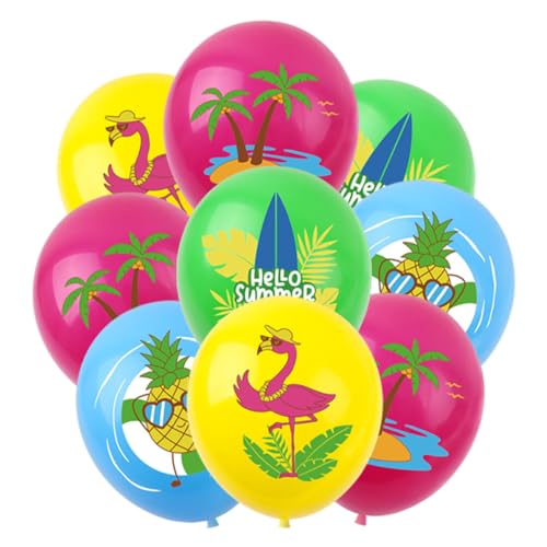 Hawaiianische Luau-Party-Ballon-Dekoration für Sommer, Strand, Pool, Babyparty, tropische Geburtstagsparty-Dekorationen, Zubehör, 40 Stück von LEEMASING
