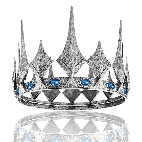 Königin König Opal Krone Runde Königskrone für Abschlussball, Festzug, Geburtstag, Party, Valentinstag Kostüm, Small Size 6.29" Diameter, Metall, Opal Königin König Opal Krone Runde Königskrone für Abschlussball, Festzug, Geburtstag, Party, Valentinstag Kostüm, Small Size 6.29" Diameter, Metall, Opal von LEEMASING