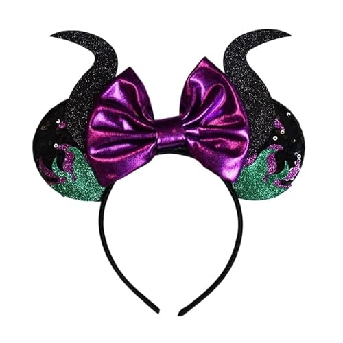 LEEMASING Maus Deluxe Ohren Stirnband Maleficent Halloween Stirnband für Halloween Cosplay Party Favor (2) von LEEMASING