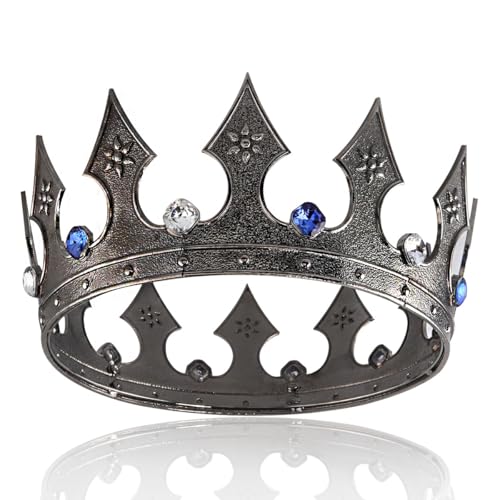 Metall-König-Königin-Krone, volle runde Krone für Cosplay, Abschlussball, Geburtstag, Feier, Urlaub, Hochzeit Metall-König-Königin-Krone, volle runde Krone für Cosplay, Abschlussball, Geburtstag, Feier, Urlaub, Hochzeit von LEEMASING