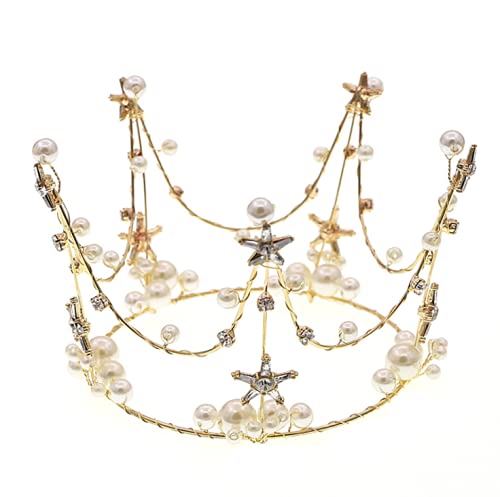 Metallperle Krone Tortenaufsatz Tiara Haarschmuck Geburtstag Party Zubehör für Babyparty, Prinzessinnen-Mottoparty, Geburtstag, Hochzeit Metallperle Krone Tortenaufsatz Tiara Haarschmuck Geburtstag Party Zubehör für Babyparty, Prinzessinnen-Mottoparty, Geburtstag, Hochzeit von LEEMASING