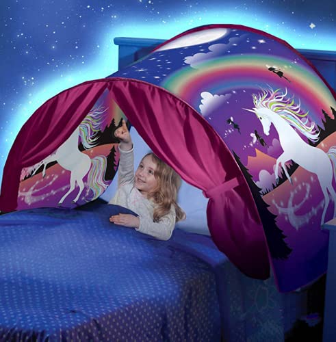 Schlafzelte Fantasy Fun Faltbar Play Pop up Outdoor Indoor Dream Twin Size für Jungen & Mädchen, Kinderzelte Spielhaus, Weihnachten Geburtstag Geschenke (Pferd) von LEEMASING