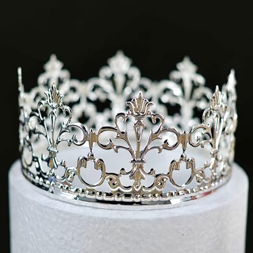 Vintage Prinzessin Krone Kuchen Topper Dekoration für Jungen Mädchen Kuchen Dekorationen für Hochzeit (Silber) Vintage Prinzessin Krone Kuchen Topper Dekoration für Jungen Mädchen Kuchen Dekorationen für Hochzeit (Silber) von LEEMASING