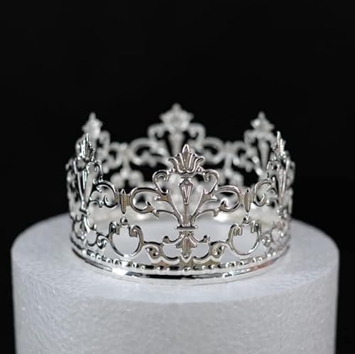 Vintage Prinzessin Krone Kuchen Topper für Party, Hochzeit, Babyparty & mehr, Silber von LEEMASING